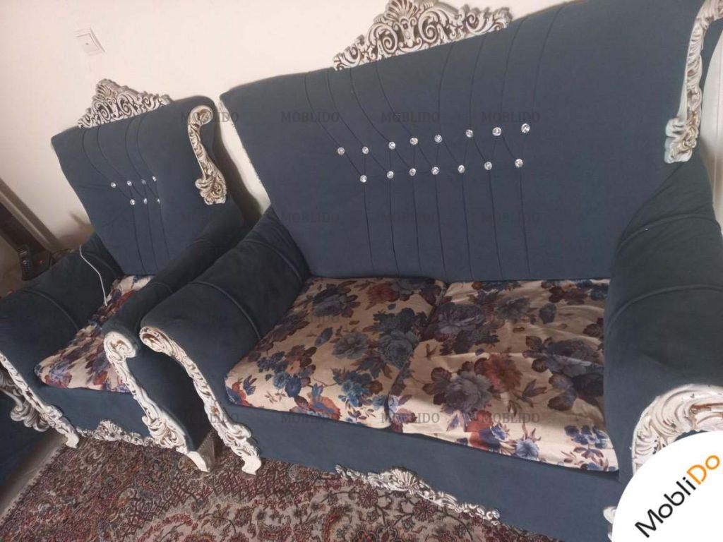 مبل ۷ نفره همراه ۳ عدد عسلی سالم