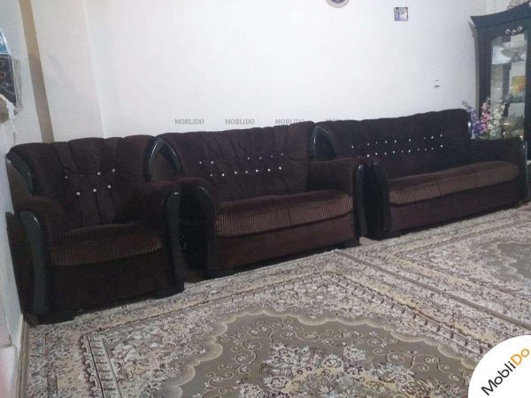 مبل راحتی در حد نو رنگ شکلاتی