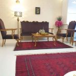 ست مبل و میز ناهارخوری نیمه استیل پارچه ترک
