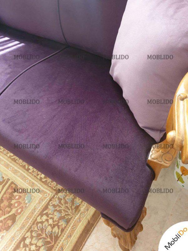 ست مبل و میز ناهارخوری نیمه استیل پارچه ترک