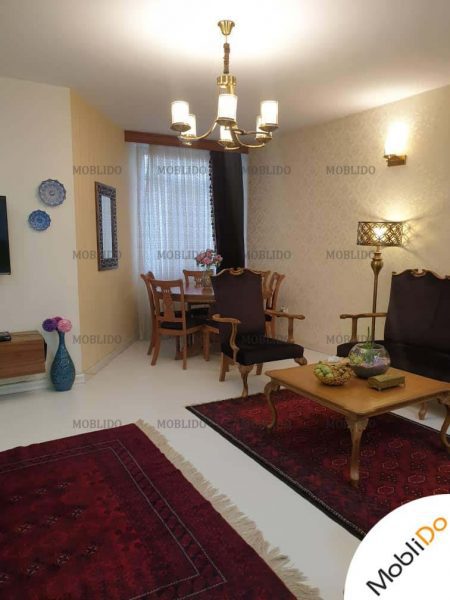 ست مبل و میز ناهارخوری نیمه استیل پارچه ترک