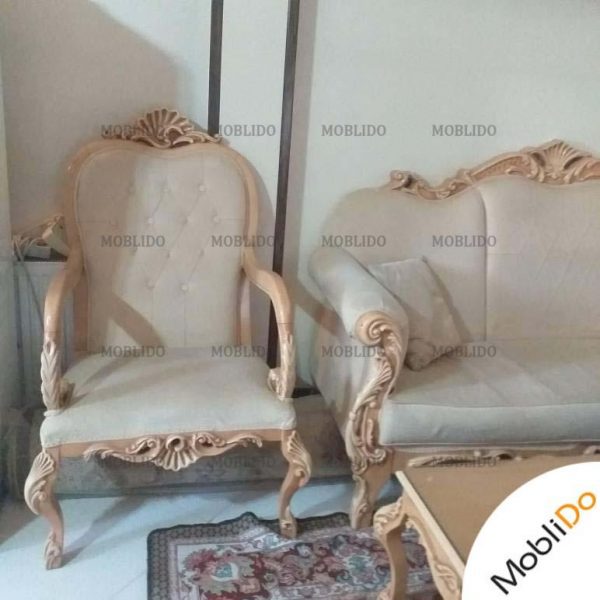 مبل نو نو +عسلی+میز جلومبلی همراه باشیشه