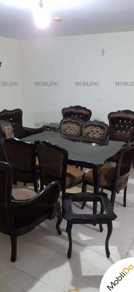 مبل ۷ نفره به همراه میز ناهار خوری ۶ نفره و بوفه ست