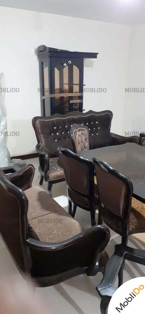 مبل ۷ نفره به همراه میز ناهار خوری ۶ نفره و بوفه ست