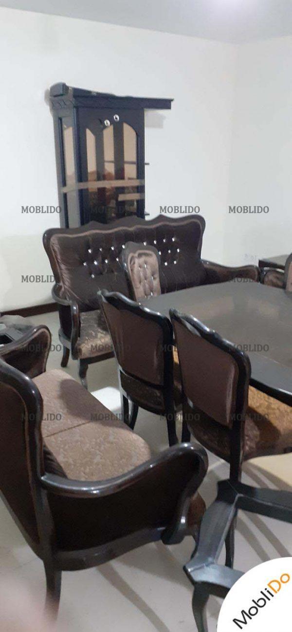 مبل ۷ نفره به همراه میز ناهار خوری ۶ نفره و بوفه ست