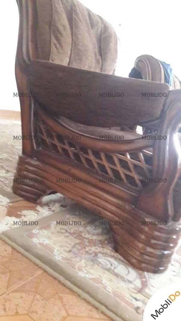 مبل راحتی نه نفره چوب روسی