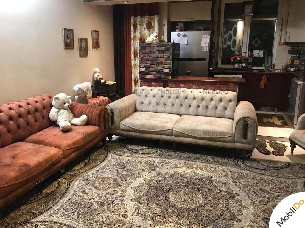 مبل راحتی تخت خواب شو مدل چستر کلاسیک