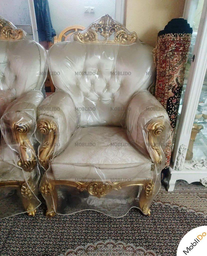 مبل سلطنتی با روکش پلاستیکی تمیزوشیک