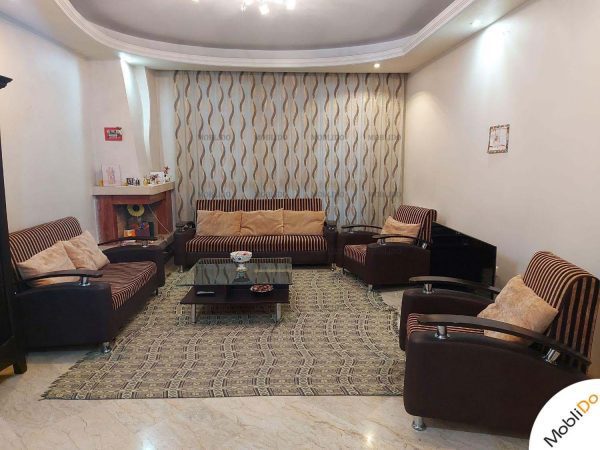 ست مبل راحتی و میز غذاخوری با جلو مبلی و عسلی