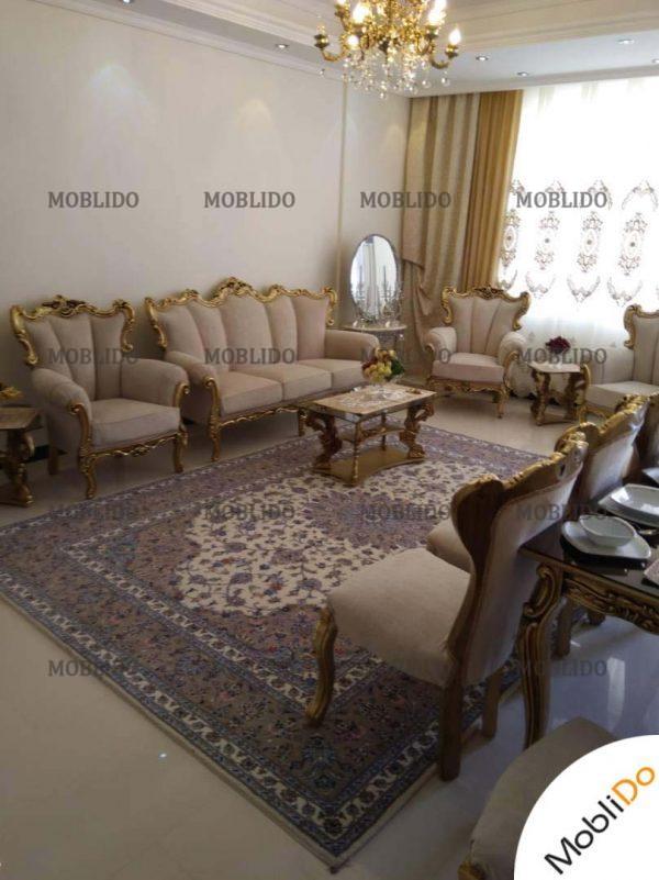 مبل هفت نفره با میز نهار خوری