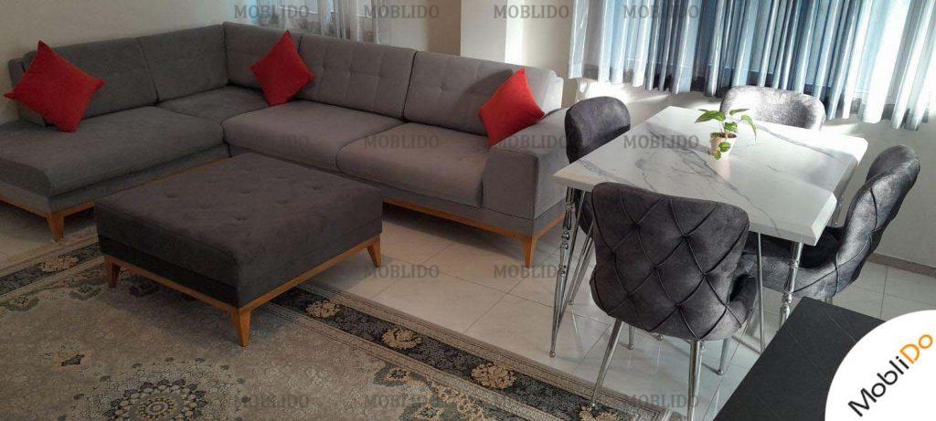 مبل ۶ نفره و میز ناهار خوری