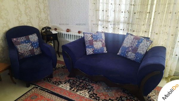 مبل راحتی با میز ناهار خوری سورمه ای