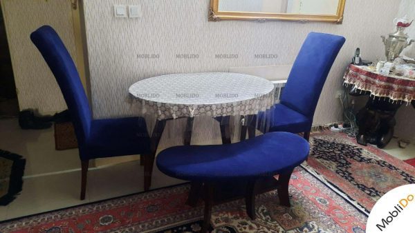 مبل راحتی با میز ناهار خوری سورمه ای