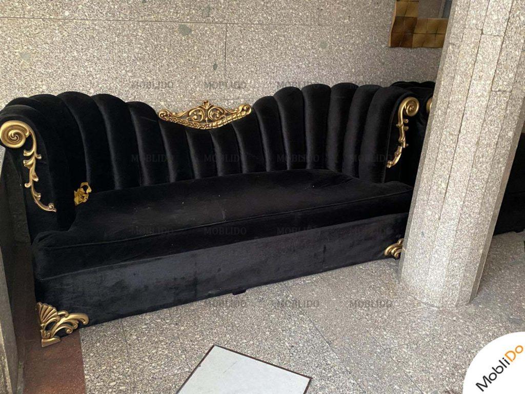 ست مبل مخمل مشکی ۷نفره