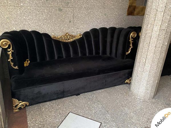 ست مبل مخمل مشکی ۷نفره