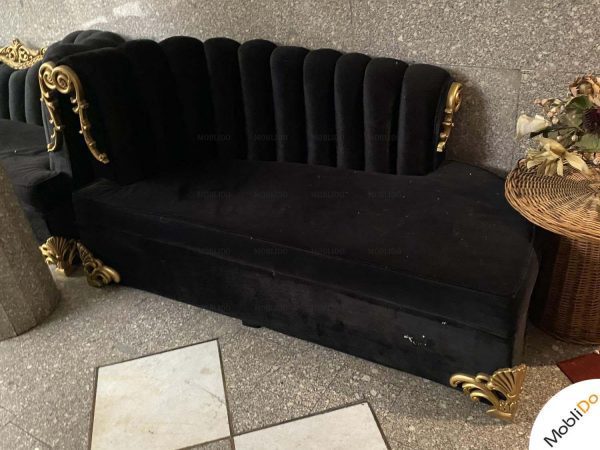 ست مبل مخمل مشکی ۷نفره