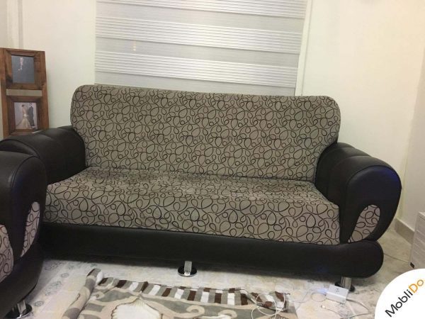 مبل راحتی ۷نفره چرم پارچه