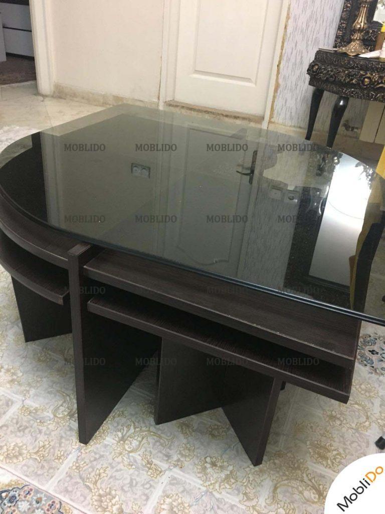 مبل راحتی ۷نفره چرم پارچه