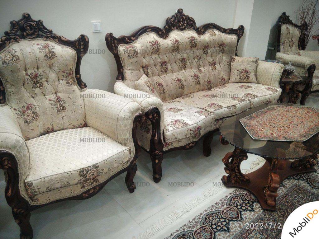 مبلمان کلاسیک استیل ۹ نفره