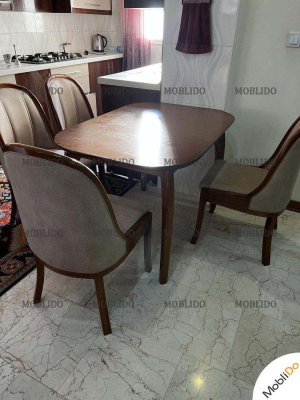 میزناهارخوری ۴ نفره چوب در حد نو