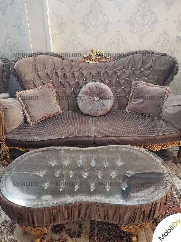 مبل پارچه وچوب سالم خریدار واقعی