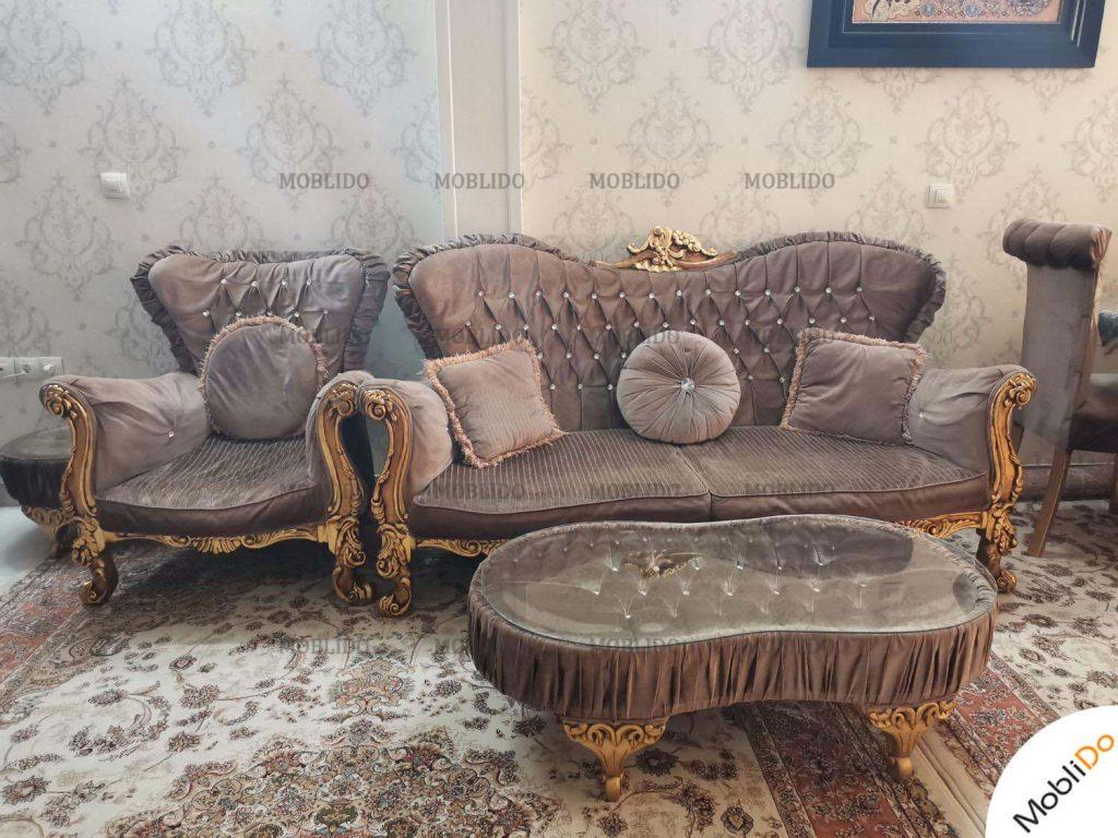 مبل پارچه وچوب سالم خریدار واقعی