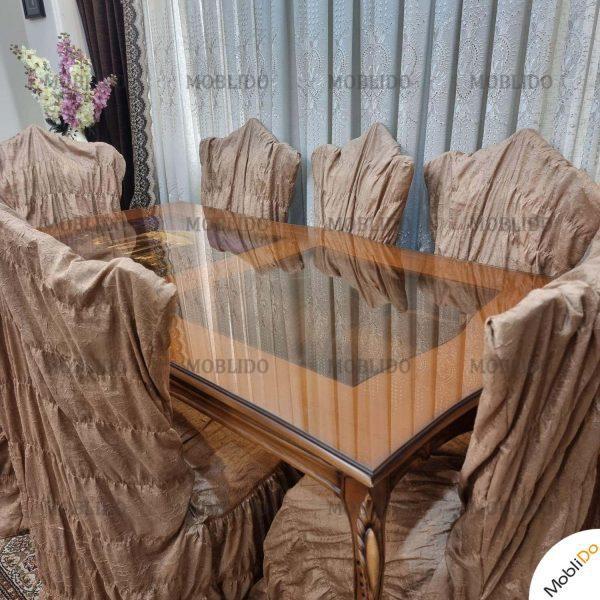 نهار خوری منبت ۸ نفره به همراه ۸ عدد صندلی