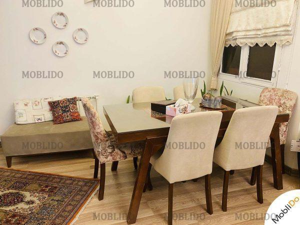 ست مبلمان ومیز نهار خوری کنسول (اباژور وپاف)