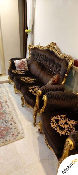 مبلمان استیل تمام چوب با ناهارخوری