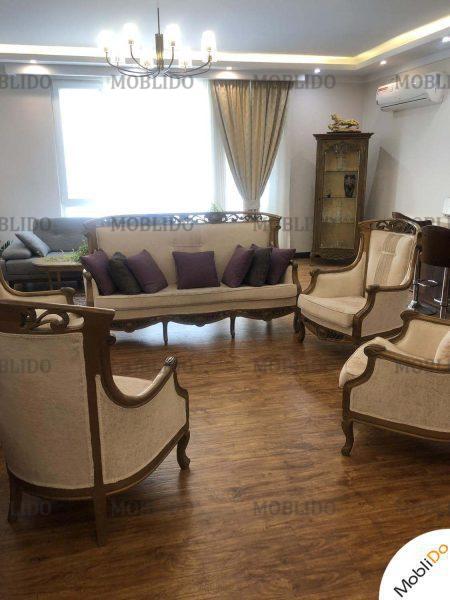 مبلمان ۷ نفره + میز‌ نهار خوری ۸ نفره + بوفه