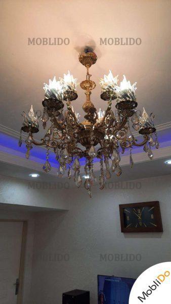 ۲ عدد لوستر تمام برنز اصلی