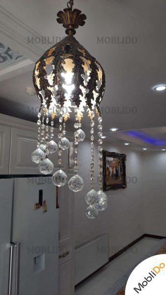 ۲ عدد لوستر تمام برنز اصلی
