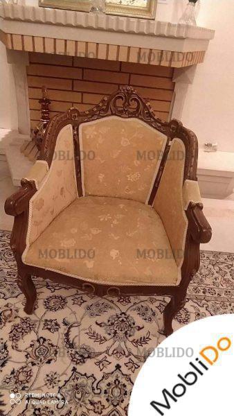مبلمان ۹ نفره چوبی با میز ناهارخوری