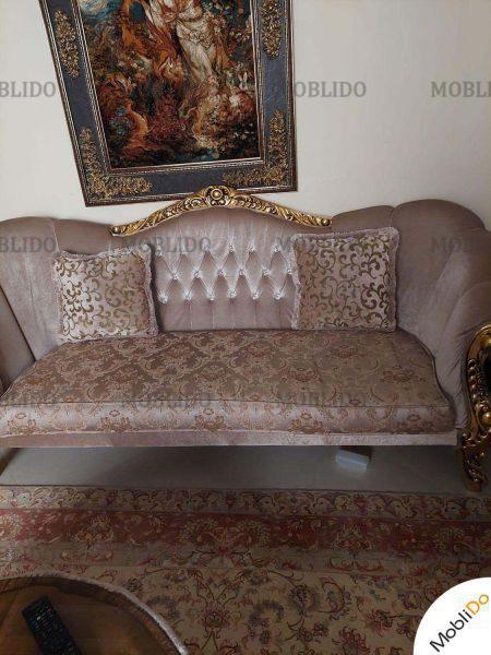 یک دست مبلمان ۷نفره استیل با چوب راش