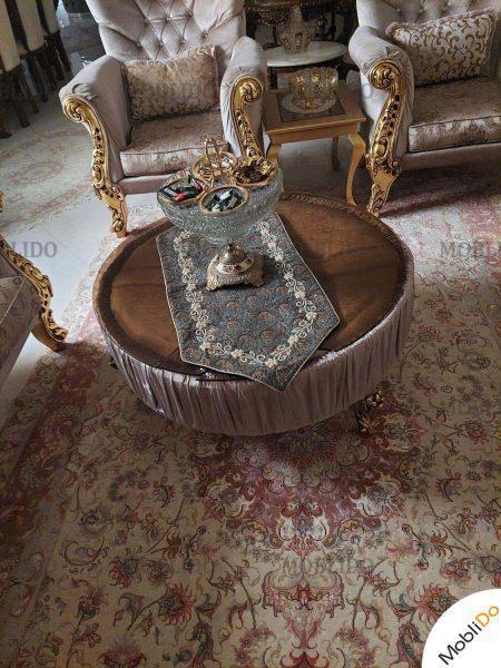 یک دست مبلمان ۷نفره استیل با چوب راش