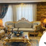 مبلمان شیک ورق طلا مناسب جهیزیه