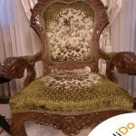 مبلمان استیل آنتیک ۹ نفره با چوب گردو