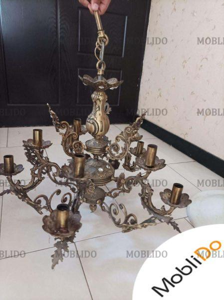 لوستر برنجی ۱۰ شاخه