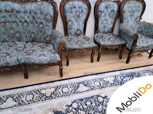 مبلمان ۹ نفره با چوب راش