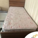 تختخواب یک نفره با تشک رویال و دو کشو