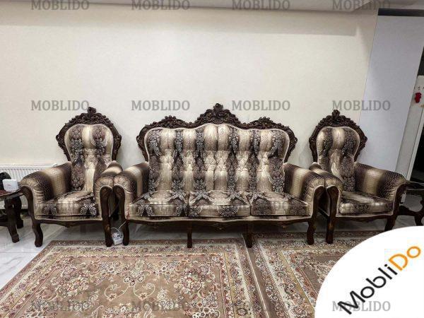 مبلمان ۷ نفره و میز وسط کاملا سالم نو و تمیز