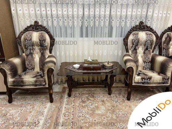 مبلمان ۷ نفره و میز وسط کاملا سالم نو و تمیز