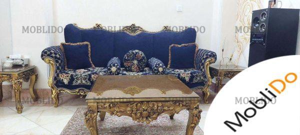 مبلمان ۷ نفره سالم وشیک همراه دوعسلی ومیز وسط