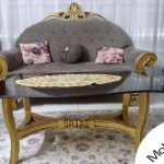 مبل راحتی با چوب طلایی