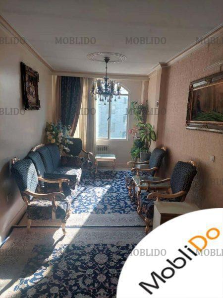 مبلمان استیل با ناهارخوری با والان پرده ست